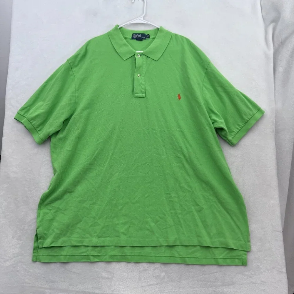 Polo Ralph Lauren Polo Shirt Mens 3XB Big Green Knit Pony Preppy Casual